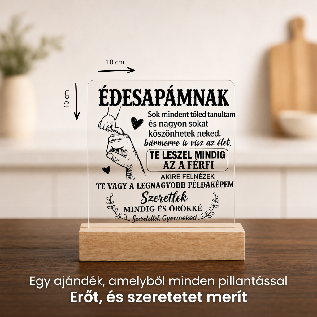 A Legjobb Apukának – Személyre Szabott Akril Ajándék Apák Napjára